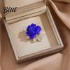 Decorative Brooch Pin 3D Rose Flower Shape Sparkling Rhinestones Inlaid