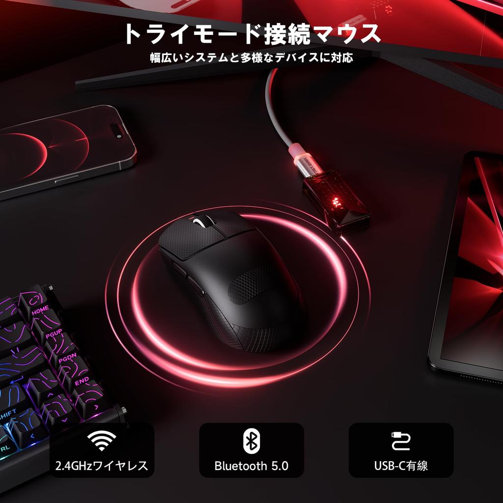 ATTACK SHARK X8ULTIMATE Gaming 8000Hz Nordic PAW3950 MAX 42000 for 800mAh Rechargeable Battery To 500 for Medium To Large Includes Grip Tape Standards