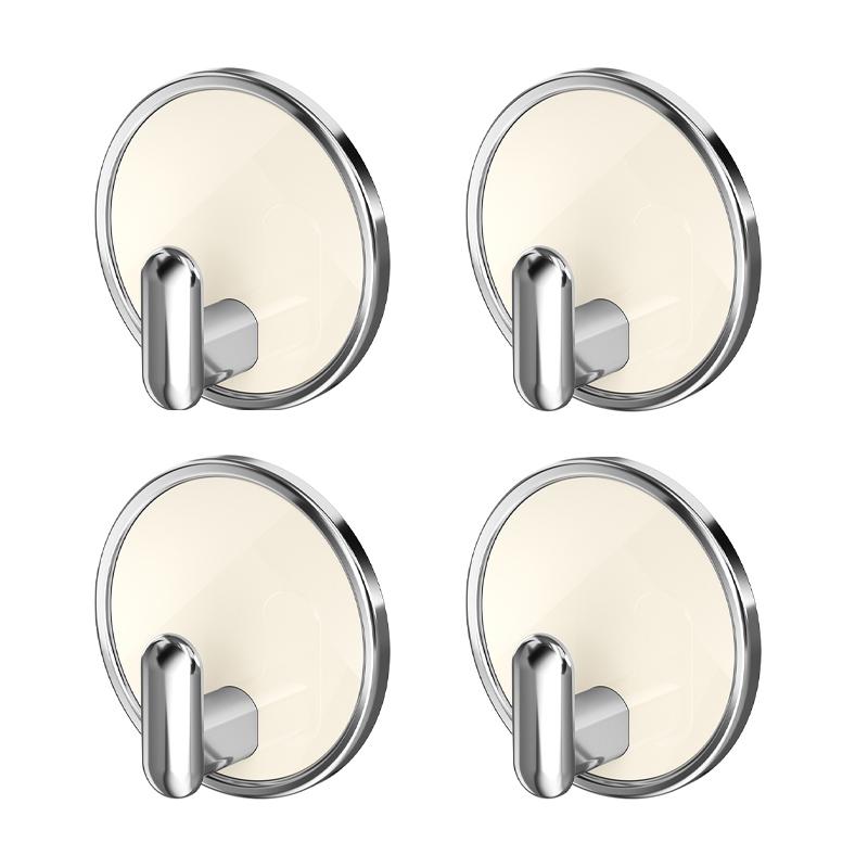 

4 шт. Круглый крючок для настенного крепления, прочный самоклеящийся крючок для ванной комнаты, одежды, полотенец, вешалки для ключей, кухонные принадлежности для организации пространства