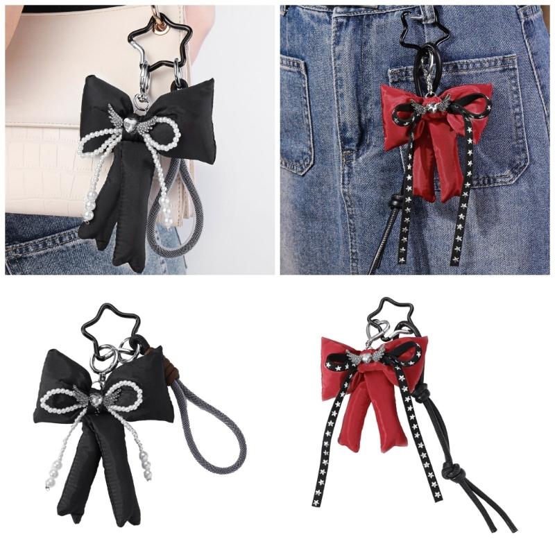 Lovely Heart Wing Keychain Bows Keyring Korean Styles Bag Charm Bag Pendant Ornaments Star Car Keychain Decorations