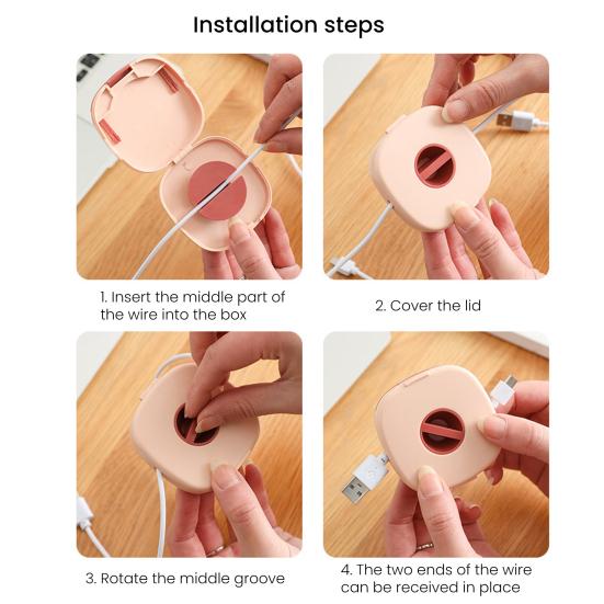 1/3Pcs Cable Winder ABS Plastic Cable Organizer Charging Cables Headphones USB Data Cables Retractable Tangle-Free Cord Storage Box