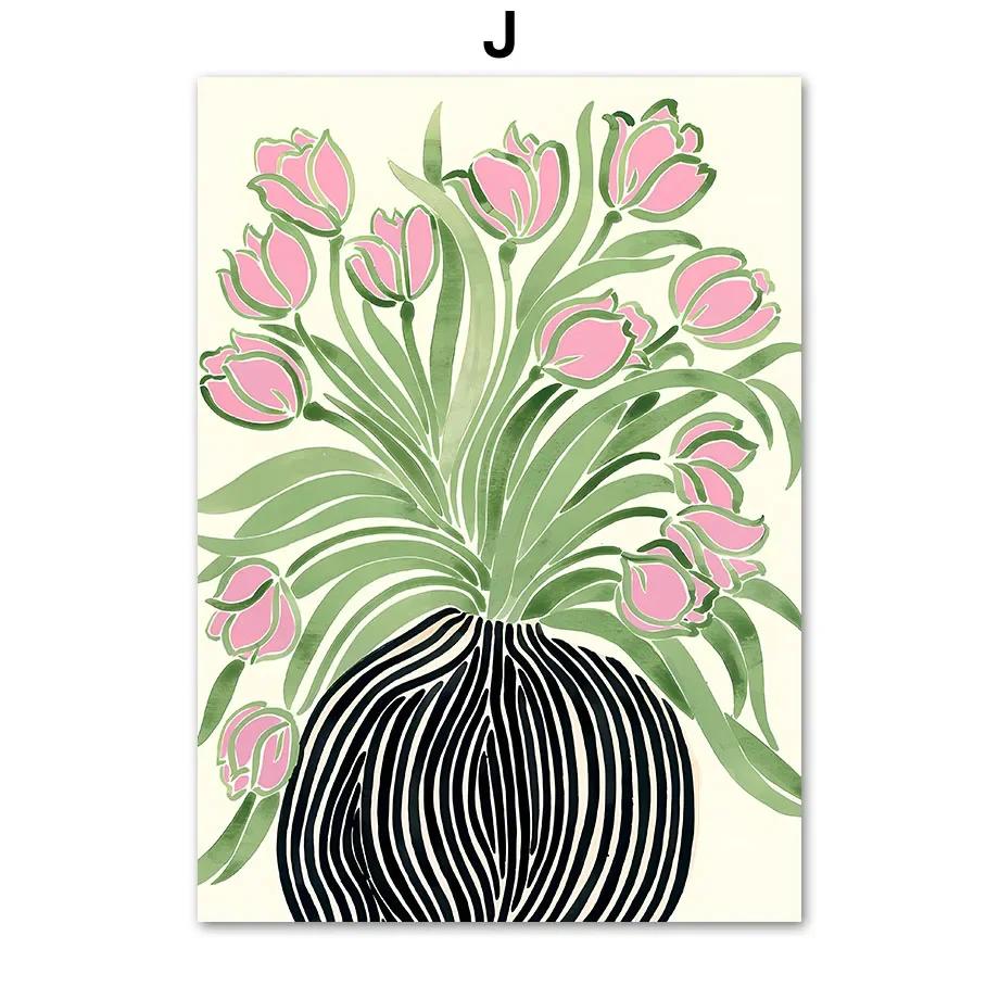 Abstract Matisse Flower Market Picasso Gallery Wall Art Canvas Painting  And Prints Nordic PostersPictures For Living Room Decor