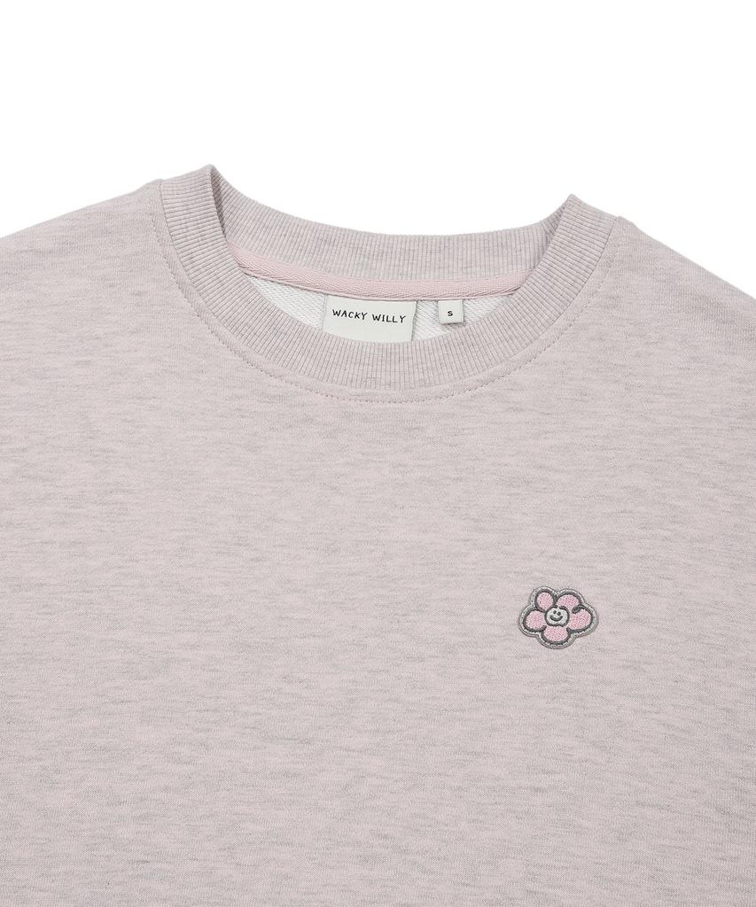 WACKY WILLY [26Ss] Women'S Lily Wappen Crop Sweatshirt Pink