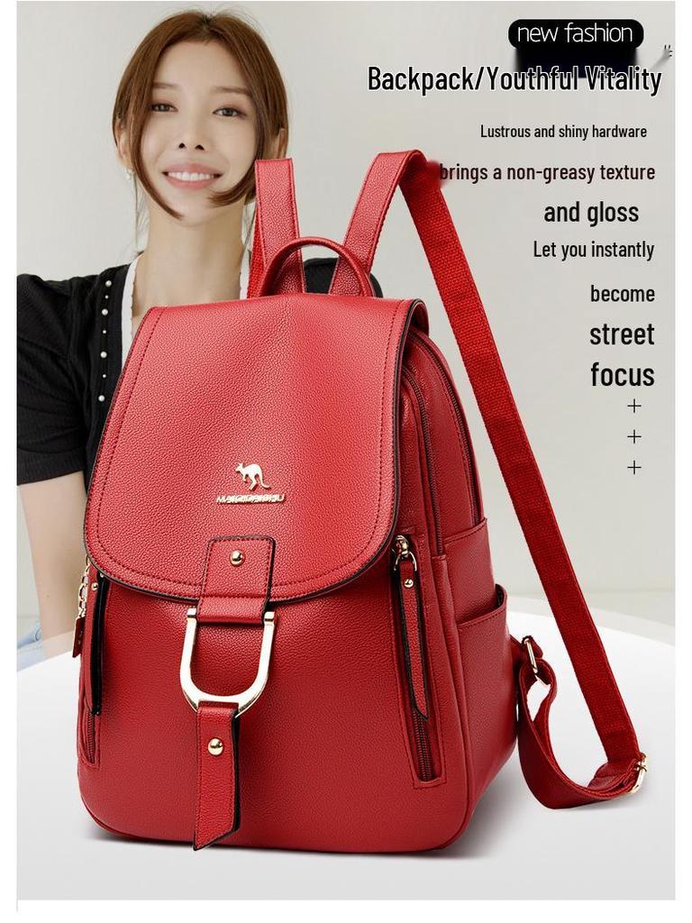 Women's Korean Style Casual Backpack - Simple, Fashionable, Versatile, Large Capacity for Travel and Commuting
