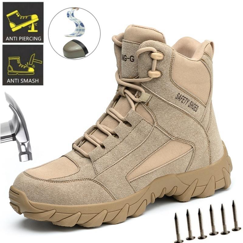 Indestructible Work Boots Safety Shoes Men Steel Toe Shoes Puncture-Proof Sneakers Male Footwear Shoes Women Non Slip Work Shoes