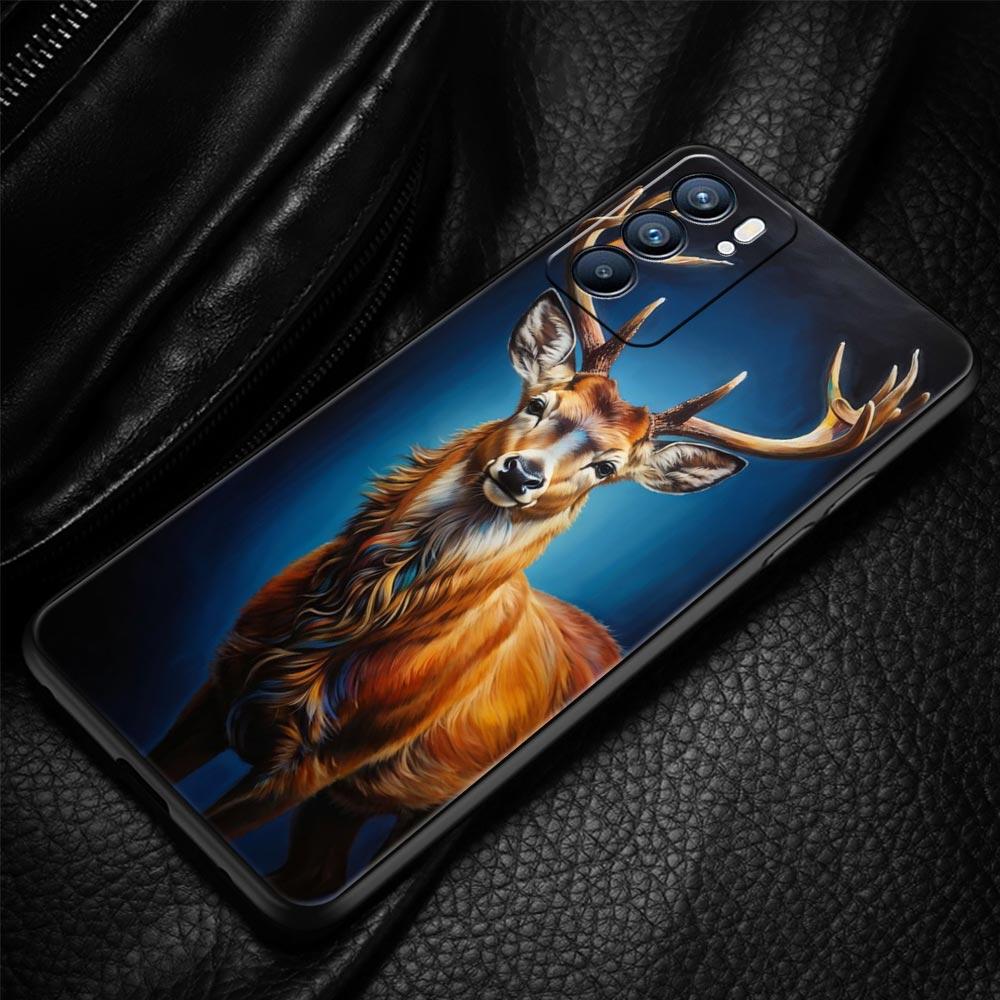 Deer Lichee Pattern Phone Case For Oppo Reno 13 12 11 10 7 F Find X5 X6 A98 A80 A79 A78 A57 A54 A31 A17 Pro 5G Soft TPU Cover
