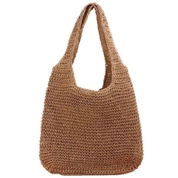 Stylish Large Capacity Straw Woven Beach Tote Bag
