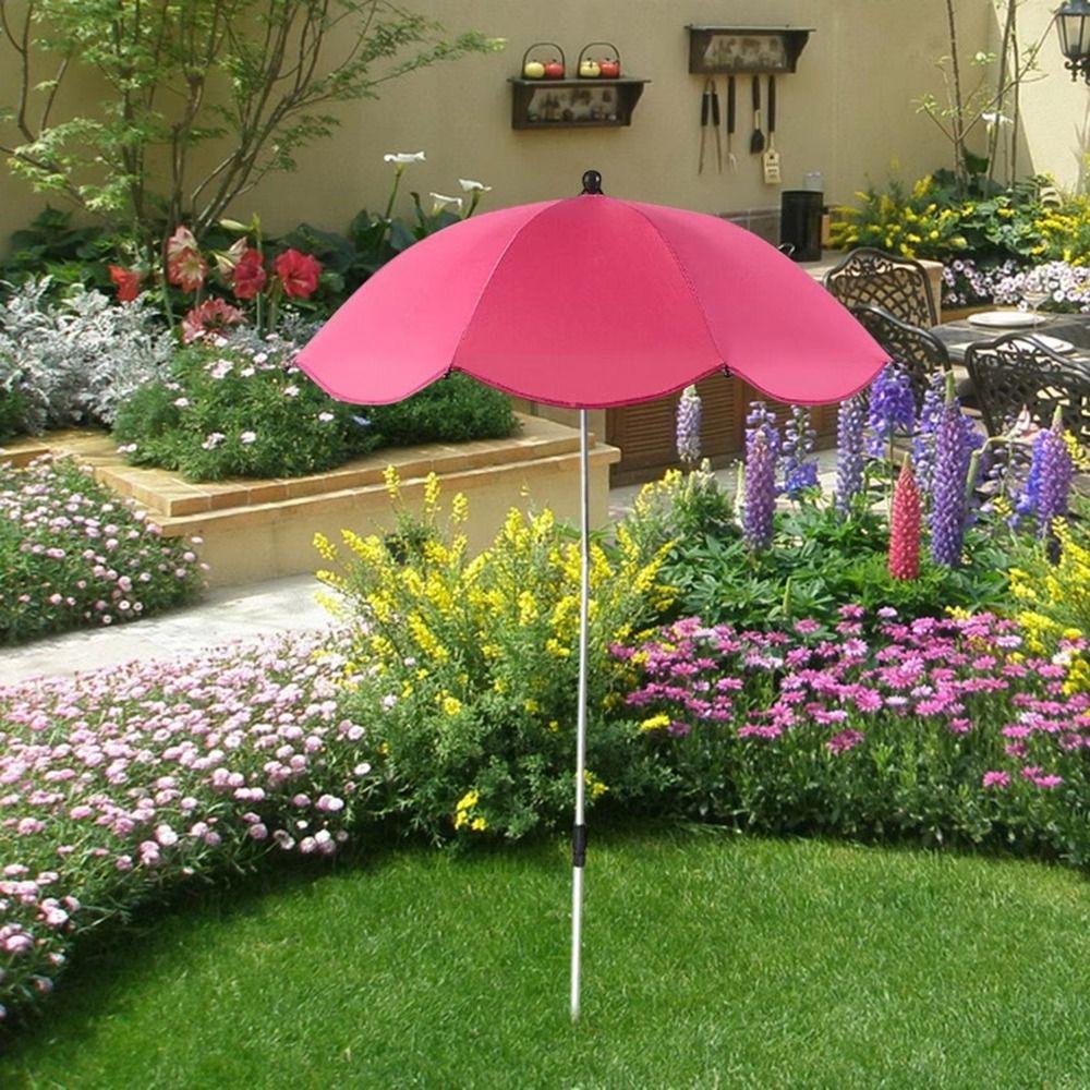 65cm Telescopic Plant Umbrellas Adjustable Garden Umbrella Shade Outdoor Sunblock Cover  Flowers