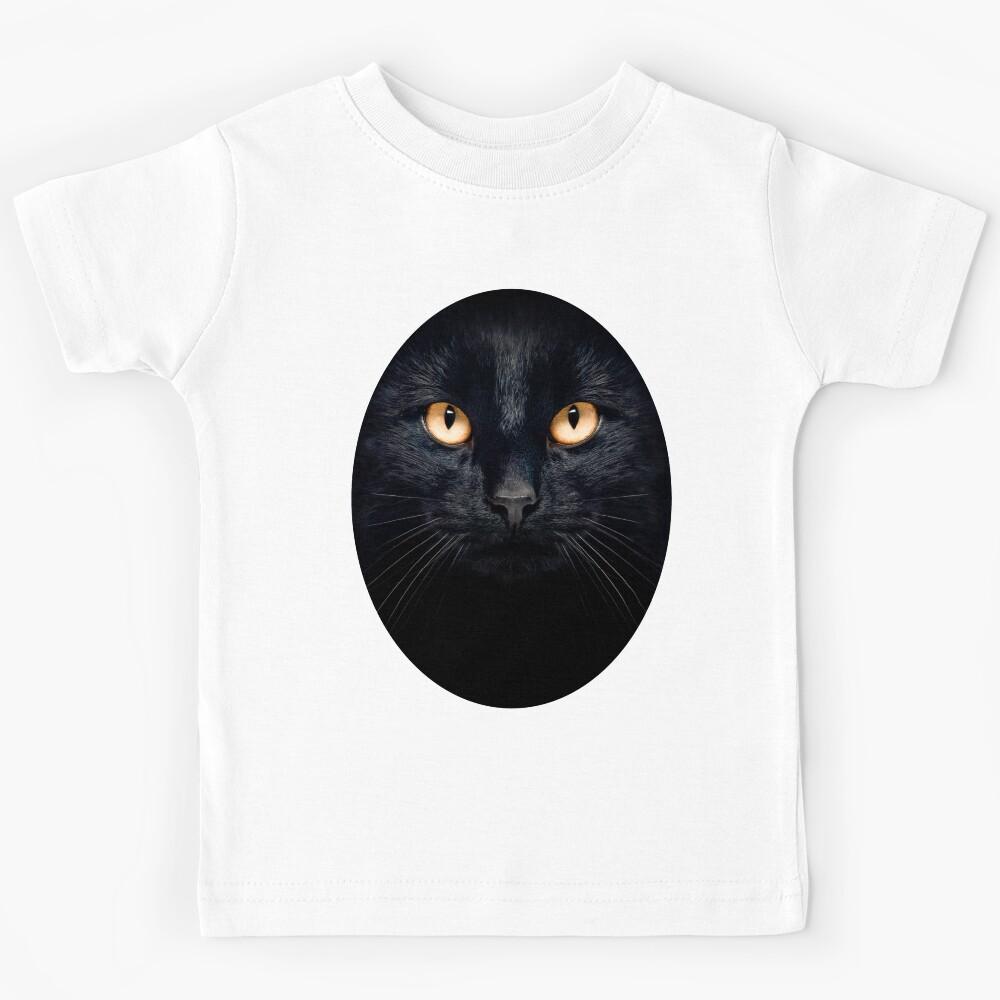 Black cat face Kids T-Shirt 130