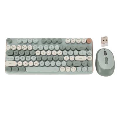 Keyboard Mouse Combo 2.4G Wireless Bluetooth Double Modes 82 Keys Low Noise Keyboard Mouse Set for