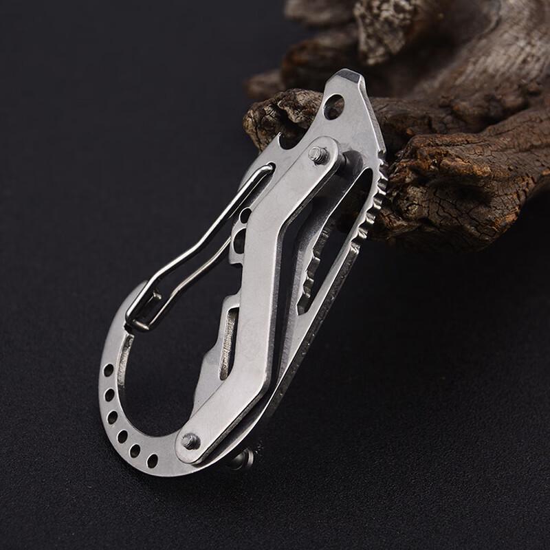 

HengTravler Stainless Steel Carabiner Keychain with Bottle Opener (6-Pack)