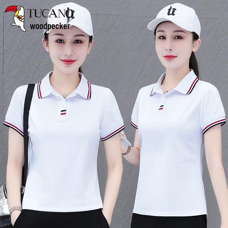 Woodpecker Women s Summer Pure Cotton Polo T-Shirt M