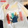 Pew Pew Madafakas Double Gun Cat Male T-Shirt Quality T Shirts Summer Oversized Short Sleeve Clothes Cotton Loose Street Tops