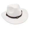 Metal Belt Top Hat Cowboy Hat Street Shot Jazz Hat Ancient Felt Hat Performance Antique Sun Hat Dance
