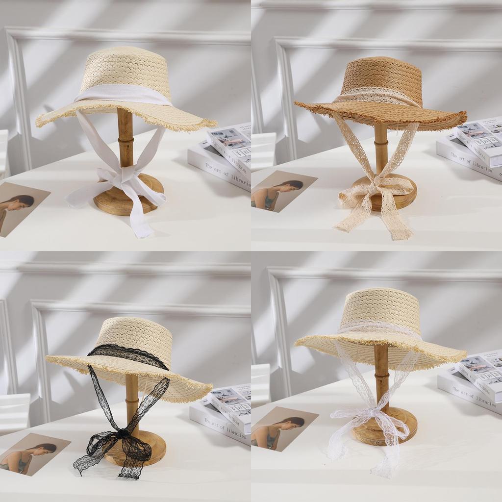 Strohhut Sonnenschutz mit breiter Krempe für Strand und Outdoor Sonnenschutz