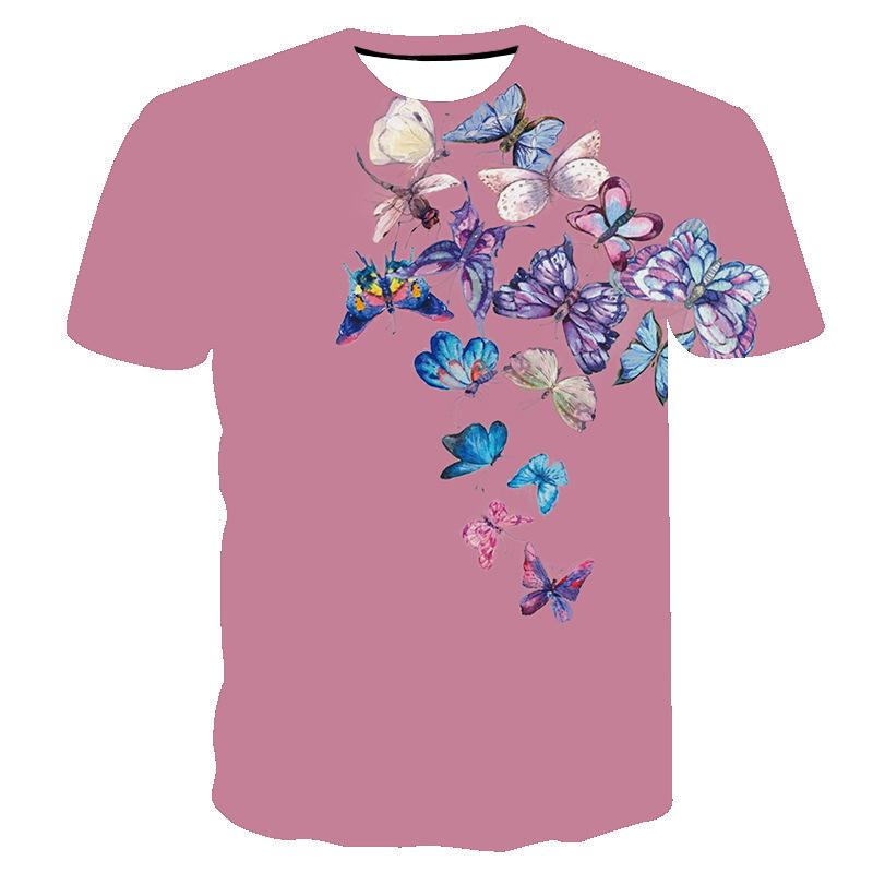 

Летняя женская 3D-печатная мужская и женская красивая модная парная футболка 6XL