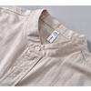 Solid Color Stand Collar Short Sleeve Shirts for Men Daily Summer Tops Casual Soft and Comfortable Cotton Linen Shirt Simple Style Men Clothing