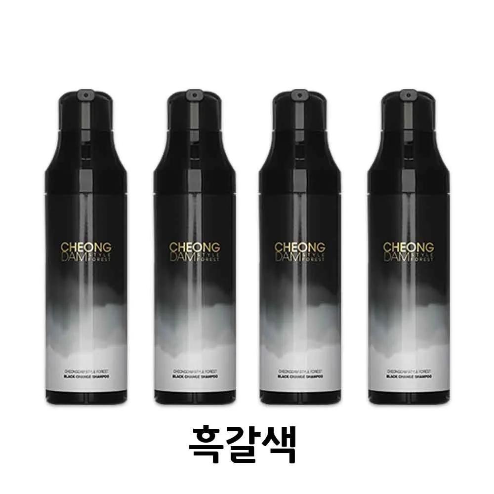 CHEONG DAM Forest Black Change Hair Dye Shampoo Dark Brown 4 Packs