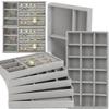 Simple Beige Grey Square Velvet Jewelry Storage Tray Display Ring Bracelet Necklace Storage Box Showcase Drawer Organizer Trays
