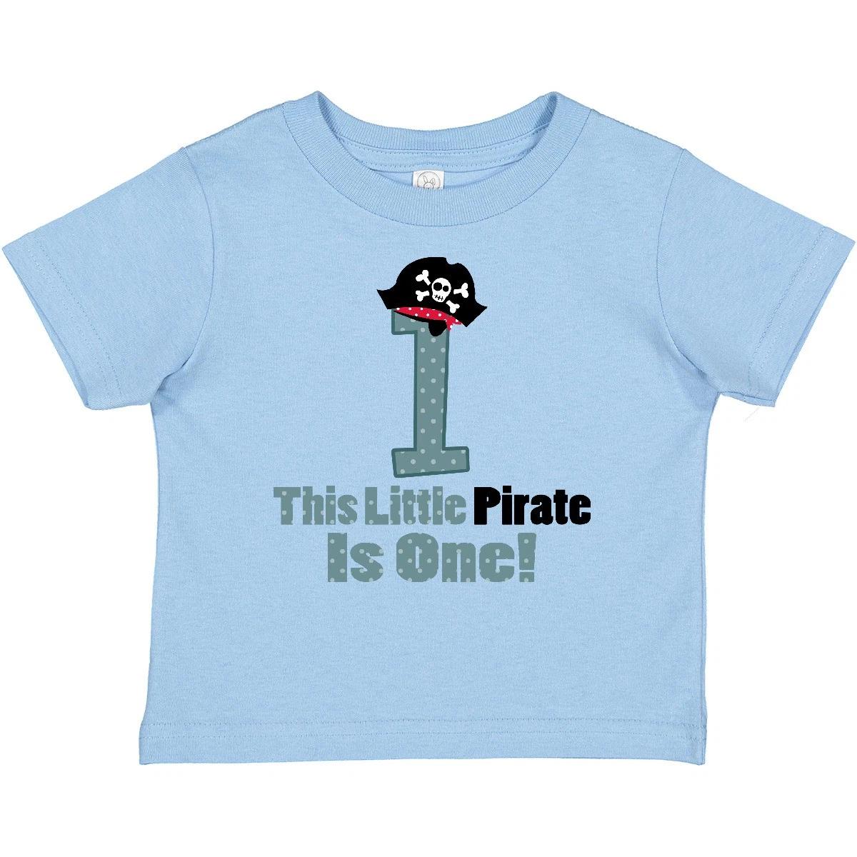 Inktastic Pirate 1st Birthday Baby kids boys T-Shirt First Kids Babys One Year Old 1 Im Yr 100