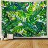 Tropical Leaves Wall Hanging Tapestry Green Botanical Jungle Print Home Decor Polyester Curtain