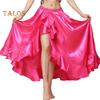 Moderner Tanzrock für Damen, elastische Taille, gerüschter Saum, seitliche Schlitze, Rock in Volltonfarbe, Tanzballett, Cosplay-Rock