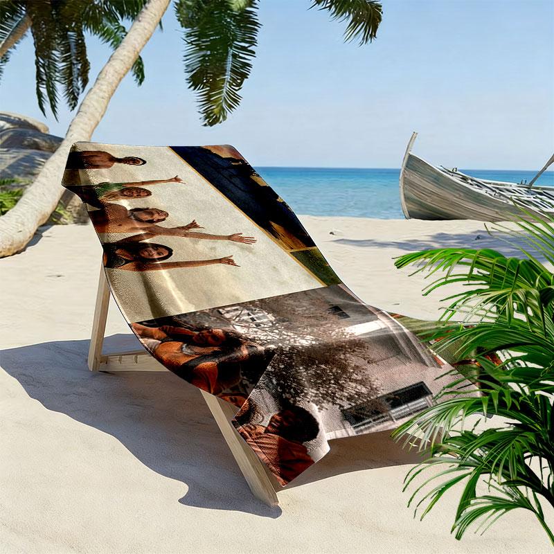 OBX Print Beach Towel, Large Soft Quick Dry Towel for Beach Camping Swimming