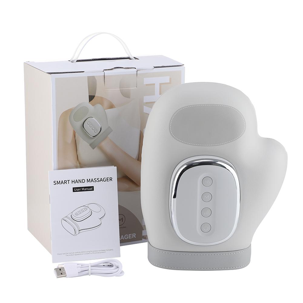 

Массажер для рук с тепловой компрессией, массажеры для запястья и пальцев при карпальном туннельном синдроме, разминающие ролики, электрические портативные вибрирующие перчатки слоновая кость