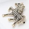 Rhinestone Horse Brooch for Women Animal Lapel Pins Party Accessories New Year Gifts