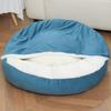 Hot Sale Integrated Plush Round Pet Bed With Blanket Fluffy Soft Warm Pet Bed Dog and Cat