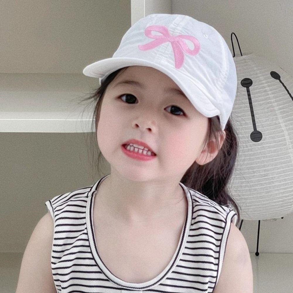 Bow Half Empty Top Hat Shading Hat Children's Visor Hat Lovely Summer Kid Sunhat  Baby