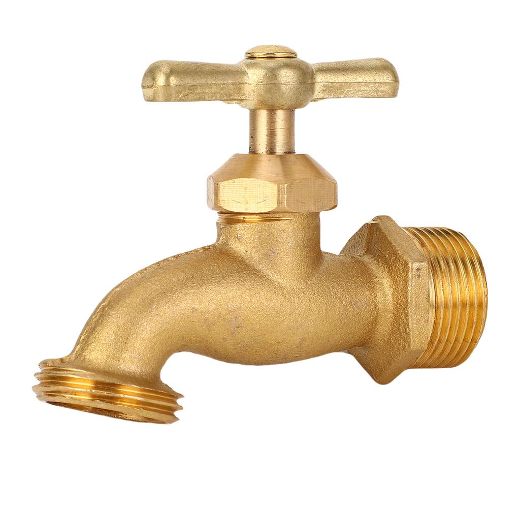 Irrigation Hose Bibb G3 4in Bent Nose Garden Valve Brass Plumbing Fitting for Residential and Commercial Applications