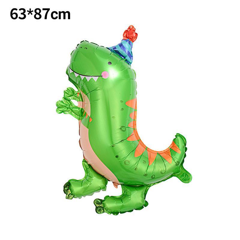 Cartoon Animal Tyrannosaurus Rex Dinosaur Balloon Children'S Cartoon Q Version Birthday Forest Theme Party Decoration