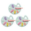 3Pcs Girl Hairpin Macaron Colors Palette Shape Resin Hair Clip Stable