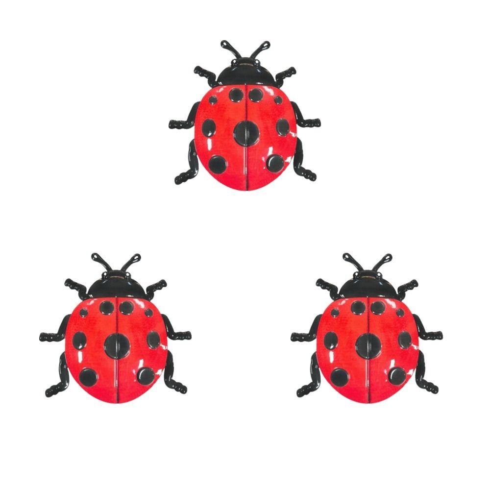 Iron Ladybug Wall Art Waterproof Insect Wall Decor for Garden Fence Patio Home Nursery Wall Decor