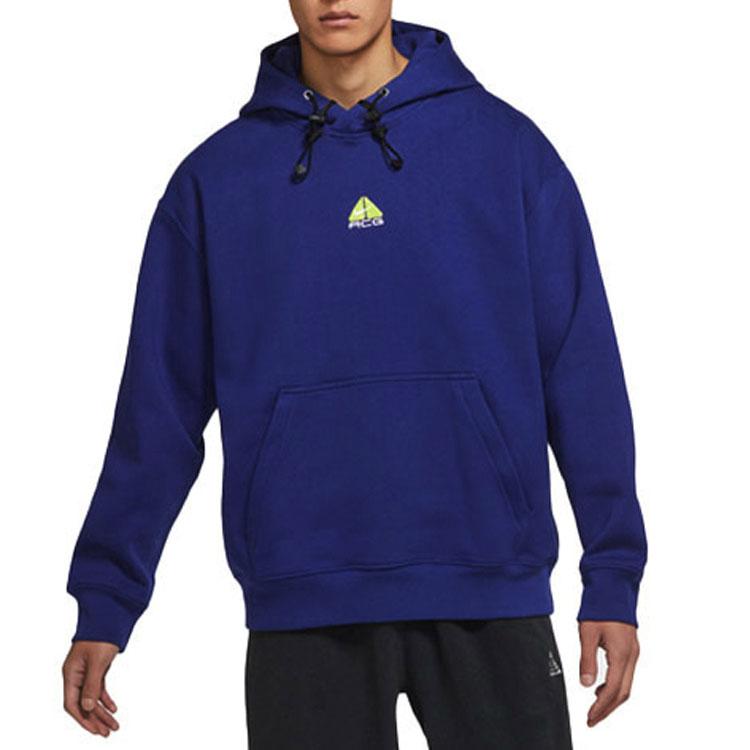 Nike ACG Brushed Thermal Pullover Sports Fleece Lined Hooded Sweatshirt Unisex Royal Blue DH3088-455