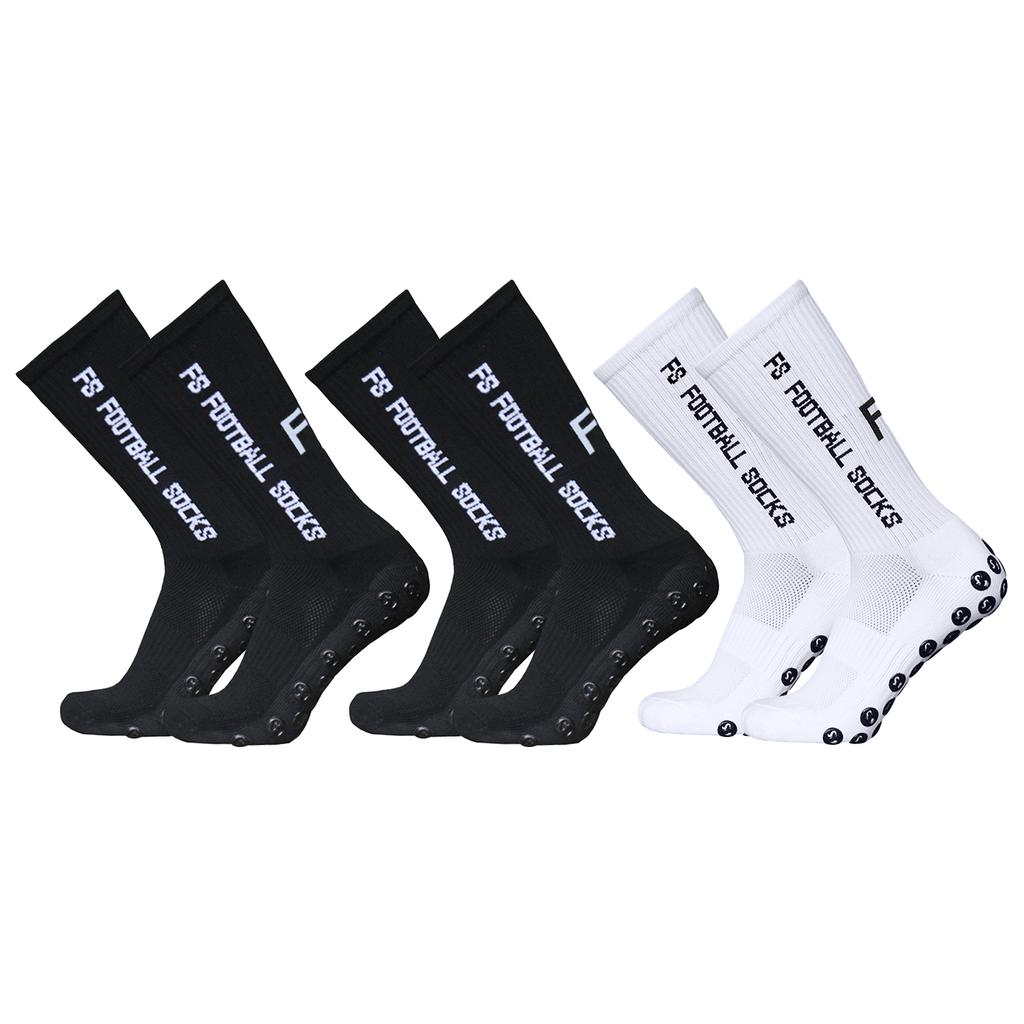 3 Pairs Outdoor Sports Running Socks Stretch Socks Athletic Football Soccer Socks Anti Slip Socks