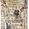 French Bulldog Digital-printed Polyester Bedroom Velvet Flannel Soft Sofa Cover Blanket Fleece Soft Sofa Cover Blankets for Beds