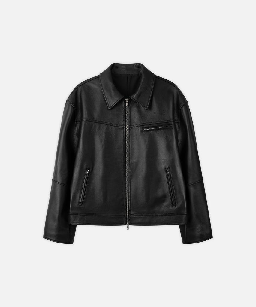 Draw Fit Russell Single Cow Leather Jacket [Black]