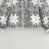 2024 Women's Autumn/Winter Embroidered Slimming Coat - Versatile Round Neck, Long Sleeve