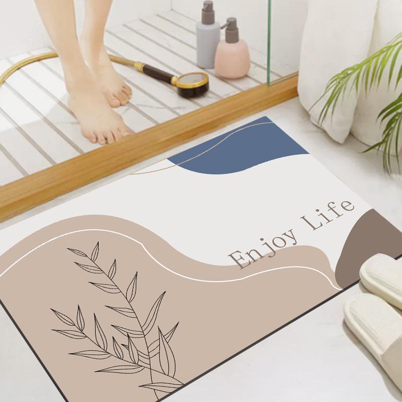 Diatom Mud Bathroom Mat: Soft, Absorbent, Non-Slip, Quick-Drying Custom Foot Mat