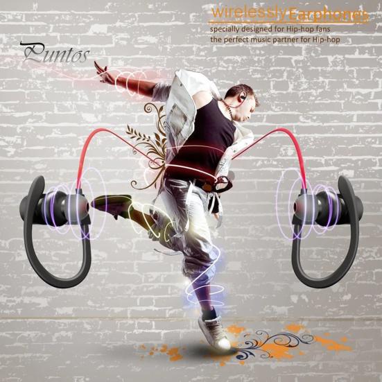 Wireless Sports Earbuds Waterproof Noise Cancelling HiFi Sound Ear Hook Bluetooth-compatible 5.0 Earphone