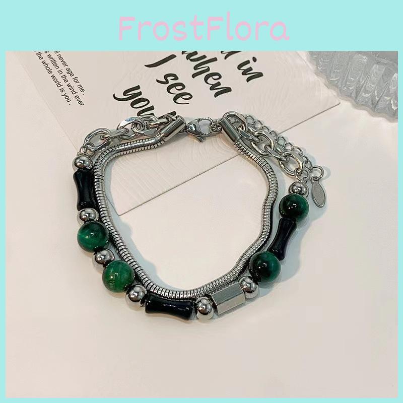 Titanium Bracelet Steel For Women Summer 2024 Unique Double Design Layer