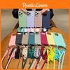 Iphone For 16 Plus Wrist Strap Solid Color Crossbody Accessories Case Phone