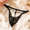 Low Waist Lace Triangle Panties Mesh Transparent T-back Briefs Underpants Men's Underwear  Newlywed