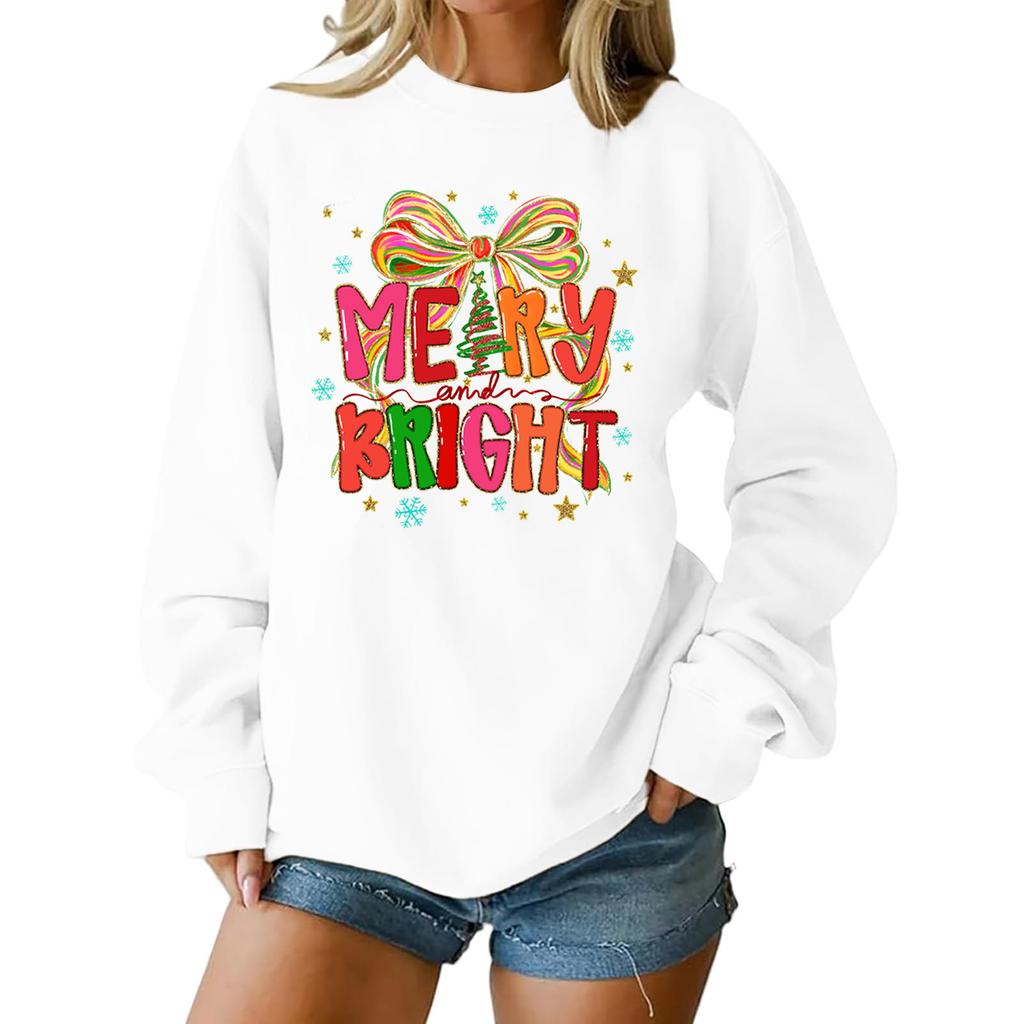 Women's Loose Comfortable Casual Fashionable Character Printing Round Neck Long Sleeved Sweatshirt