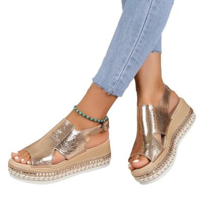 Mode Damen Schuhe Mode Peep Toe Damen Sandalen Keilabsätze High Heels Lässige Plateau Hausschuhe Walking Flip Flops Strandschuhe Pantoletten
