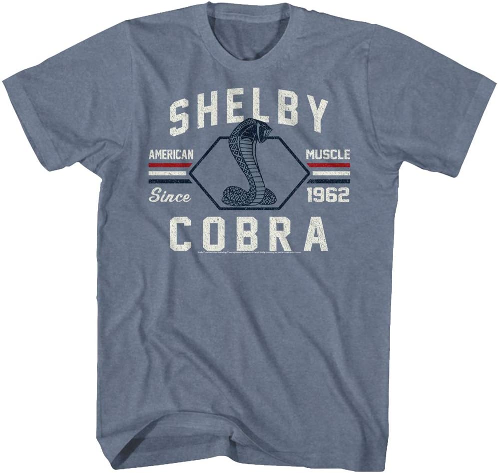 Shelby Cobra Snake American Muscle Sports Race Car Adult T-Shirt Graphic Tee S