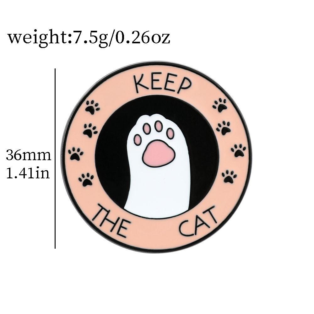 Claw Cat Adorable Style Alloy Pin Badge With Cute Design Animal
