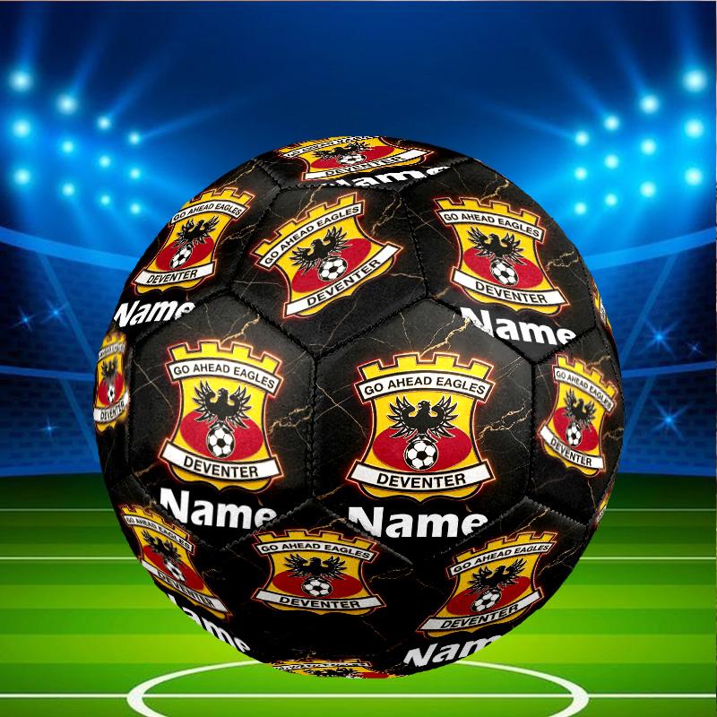 Custom Name Personalized Go Ahead Eagles Print Size 5 Soccer Ball Training & Match Football, for Team, Kicking, Gift for Football